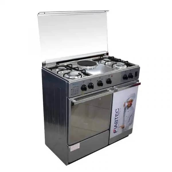 Cuisinière à Gaz FAIBTEC FTGOX-75050SL, 5 Foyers, Garantie 3 Mois