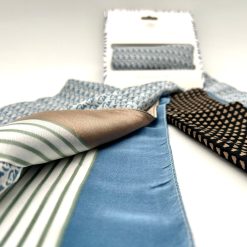 Alternative view of Foulard 100% Soie 90x180cm GERARD PASQUIER bleu marron