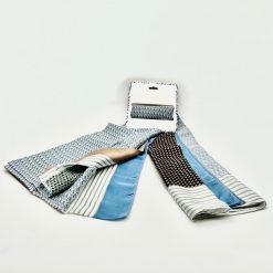 Foulard 100% Soie 90x180cm GERARD PASQUIER bleu marron