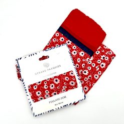 Alternative view of Foulard 100% Soie 90x180cm GERARD PASQUIER rouge fleur