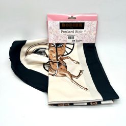 Foulard en Soie-Viscose 132x132cm RODIER cheval