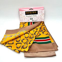 Foulard en Soie-Viscose 132x132cm RODIER jaune