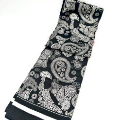 Alternative view of Foulard en Soie-Viscose 132x132cm RODIER noir blanc