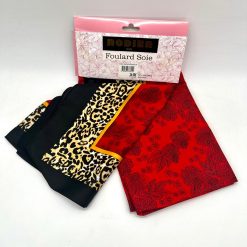 Foulard en Soie-Viscose 132x132cm RODIER panthère