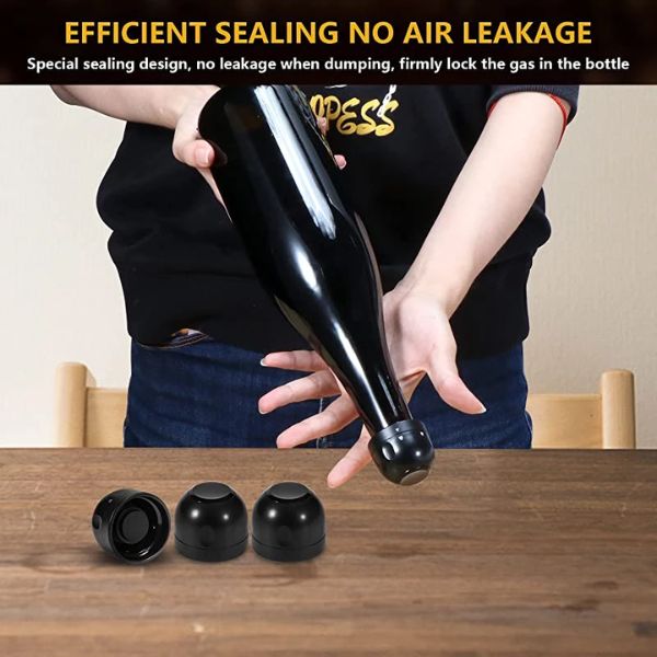 Bouchon Bouteille de Vin Stopper Vide d’air, Bouchon Sous Vide, Réutilisable avec Verrouillage – Image 5