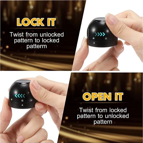 Bouchon Bouteille de Vin Stopper Vide d’air, Bouchon Sous Vide, Réutilisable avec Verrouillage – Image 3