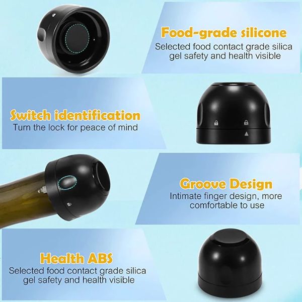 Bouchon Bouteille de Vin Stopper Vide d’air, Bouchon Sous Vide, Réutilisable avec Verrouillage – Image 4