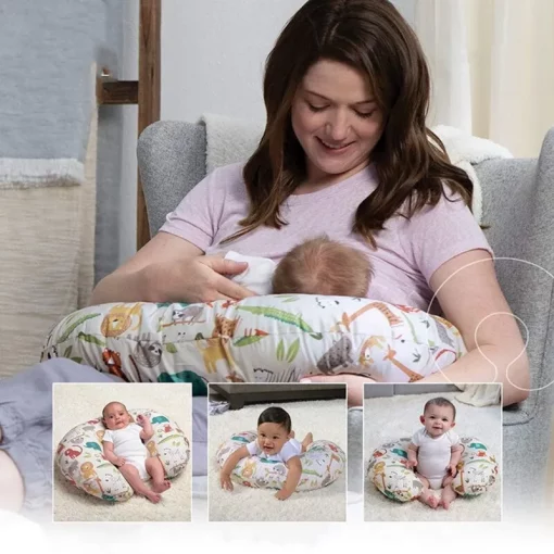 Coussin d'Allaitement en Forme U pour Nouveaux Nés 100% Coton – Image 3
