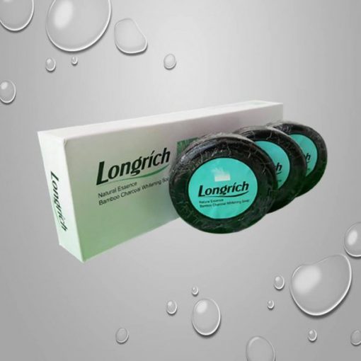 Longrich Savon Noir au Charbon de Bamboo 100g (x3)