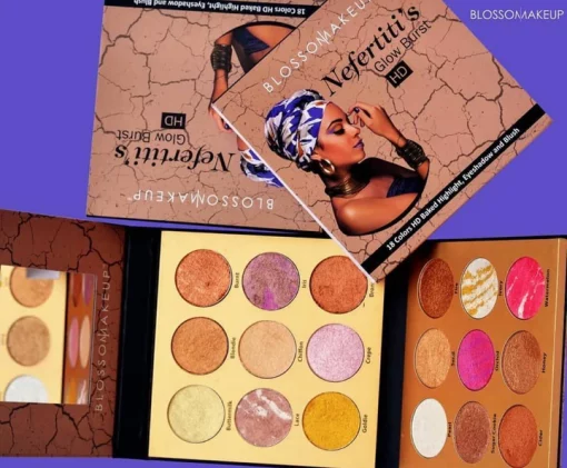 Palette Glow Burst de Blossom Nefertiti 18 Couleurs Cuites – Image 3