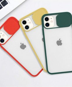 Pochette de Protection pour IPhone 11 et 12 avec Fenêtre Coulissante