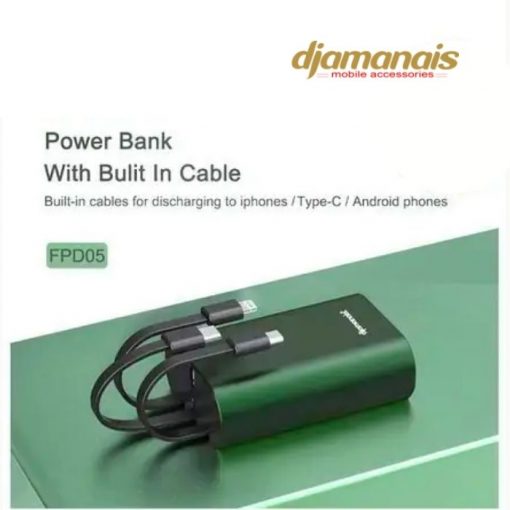 Powerbank 3 en 1 pour iPhone, type-c et Androïdes,14200 mAh FPD05 Djamanais – Image 2