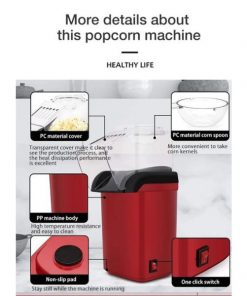 Alternative view of Machine à Pop-Corn Electrique à Air Chaud Sans Huile 1200W