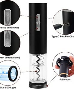 Alternative view of Tire Bouchon, Décapsuleur Electrique Rechargeable Avec Lampe à Champagne