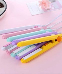Mini Fer à Lisser Portable Électrique pour Cheveux En Céramique