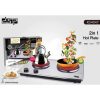 Cuisinière Electrique de Table DSP KD-4047 à 2 Brûleurs en Acier Inoxydable, 1500W, 1 Mois