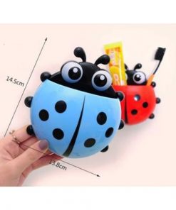 Alternative view of Porte Brosse à Dents et Dentifrice en Coccinelle avec Ventouse