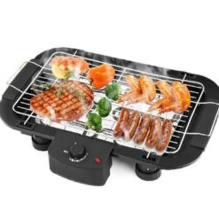 Barbecue Gril Electrique de Table sans Fumée en Acier Inoxydable 2000 W, Garantie 1 Mois
