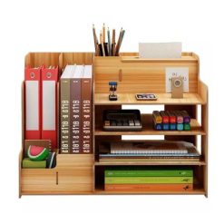 Caisse de Bureau en Bois, grande capacité de stockage, 39 x 29 x 28cm