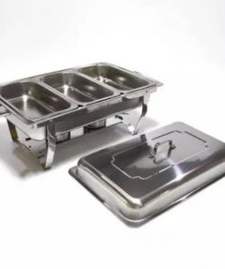 Chafing Dish Marmites Chauffantes à 3 Compartiments en Acier Inoxydable 11 L