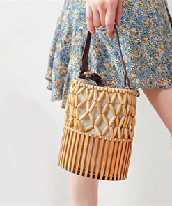 Alternative view of Sac à Main retro en bambou pour femmes