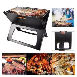 Barbecue Gril Poêle à Charbon Pliable et Portable Noir, Garantie 1 Mois
