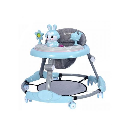 Trottinette Sécurisée Pliable pour Bébé avec Table à Manger Musicale