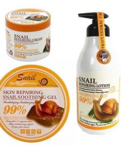 Gel Apaisant d'Escargot + Crème Réparatrice d'Escargot + Lotion Réparatrice d'Escargot