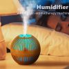 Boule Humidificatrice et Diffuseur D'huiles Essentielles éclairage LED avec Senteur USB 130ml
