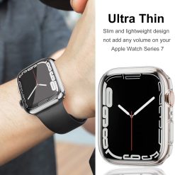 Alternative view of Protection Compatible Apple Watch Series 7/8 45mm Transparent Ultra-Mince