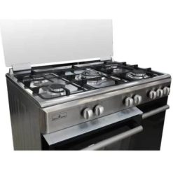 Alternative view of Cuisinière à Gaz Super Flame SFBCK-90605G, 5 Foyers en Acier Inoxydable, Garantie 1 An