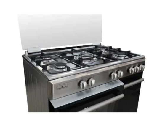 Cuisinière à Gaz Super Flame SFBCK-90605G, 5 Foyers en Acier Inoxydable, Garantie 1 An – Image 2