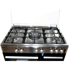 Cuisinière à Gaz Super Flame SFBCK-90605G, 5 Foyers en Acier Inoxydable, Garantie 1 An