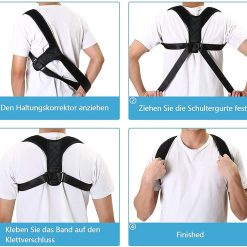 Alternative view of Correcteur de Posture de Dos Réglable – soulage la nuque, le dos et les épaules