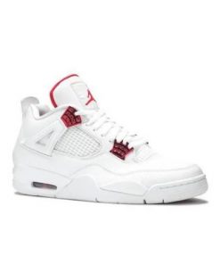Tennis , Basket Nike Air Jordan 4 Retro Rouge - Blanc