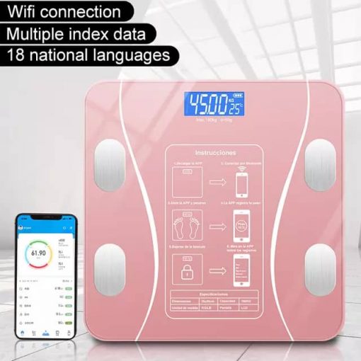 Pèse-Personne, Balance de poids électronique intelligente, imc numérique de haute précision, masse d'eau – Image 2