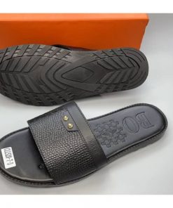 Alternative view of Babouches, Sandales Homme avec dessus en Cuir Marron BOGUOI