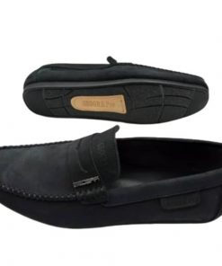 Chaussures, Mocassin en Daim et en Cuir à Barette pour Homme