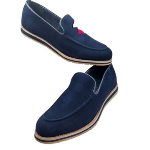 Chaussures, Mocassin en Daim et en Cuir pour Homme – Image 2