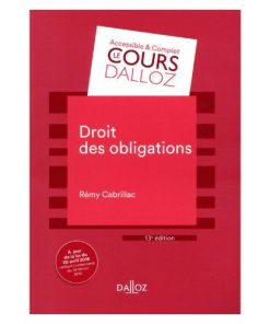 Alternative view of Droit des Obligations 13e Edition
