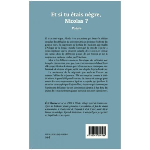 Et si tu étais nègre, Nicolas ?Poésie Broché, 1 novembre 2013 de Eric Onana Awono – Image 2