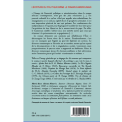 Alternative view of L’écriture du Politique dans le Roman Camerounais