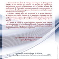 Alternative view of LA SADC : INTÉGRATION ÉCONOMIQUE ET PRÉREQUIS