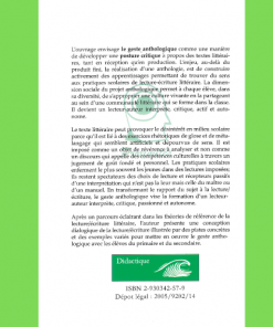 Alternative view of Posture Critique et Geste Anthologique (Faire Vivre la Littérature à L’école)