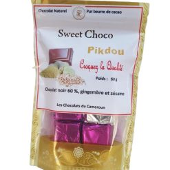Sweet Choco Nut Pikdou Chocolat Noir 60% Au Gingembre et au Sésame