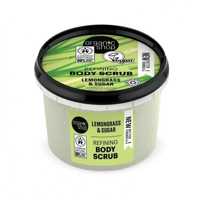 ORGANIC SHOP-Lemongrass & Sugar Refining Body Scrub, 250ml