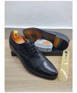 Chaussures Pull Dayton en Cuir avec Motifs Crocodile pour Homme