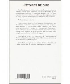 Alternative view of HISTOIRES DE DIRE (Anglais) Broché, 1 juin 2002, Édition française de Jean Sanitas