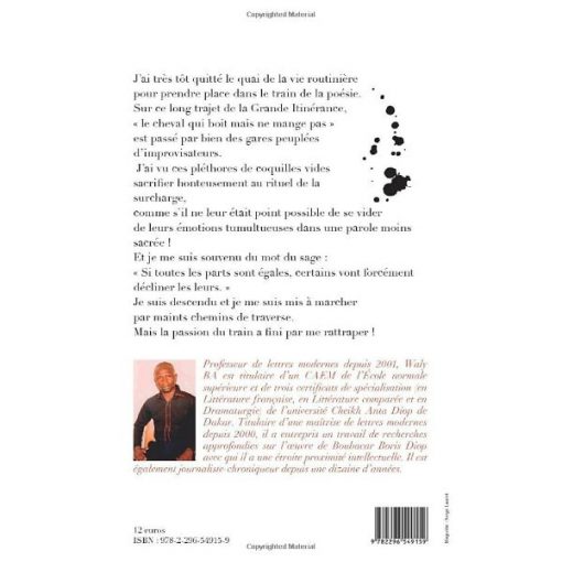 L'équilibre des rives: Poèmes Broché, 1 juin 2012 de Waly Ba – Image 2