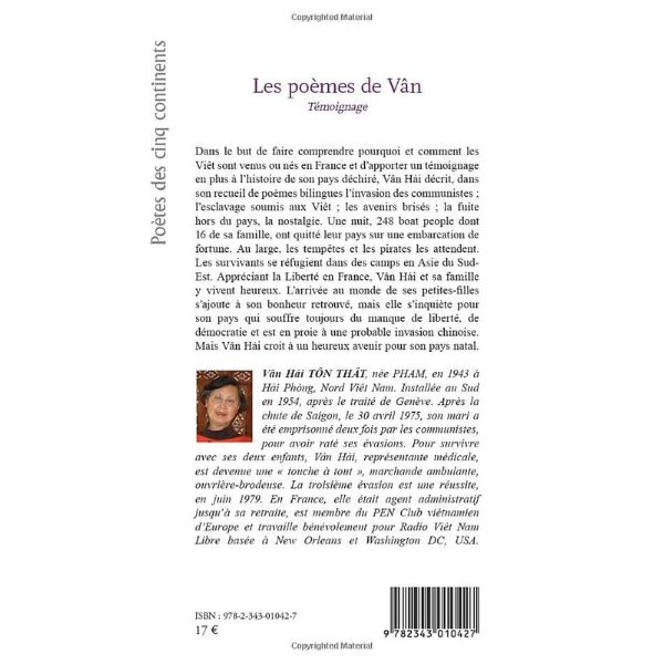 Les poèmes de Vân Témoignage: Poèmes bilingues vietnamiens, français (Anglais) Broché, 1 juillet 2013, Édition française de Vân Hai Tôn Thât – Image 2